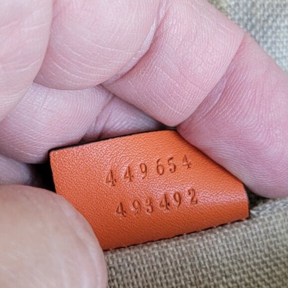 GUCCI Micro Guccissma GG Bree Sun Orange Leather Satchel Handbag - Picture 12 of 13